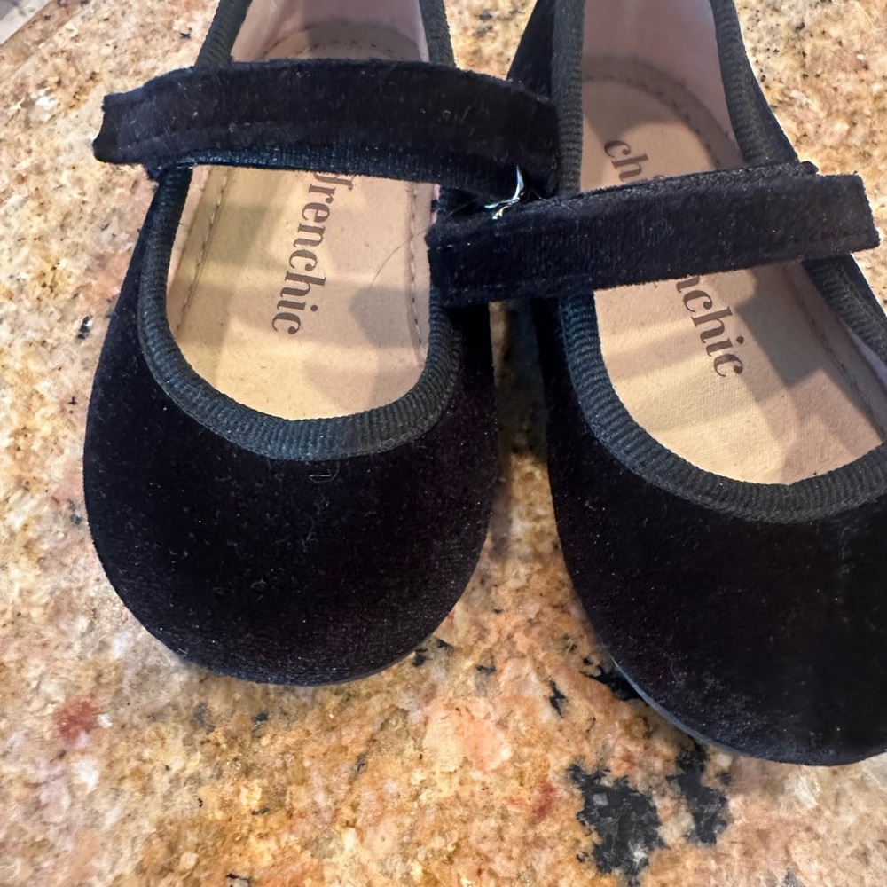 Chic Velvet Black Kids Dress Shoes